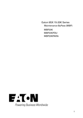 Eaton MBP20K Manual