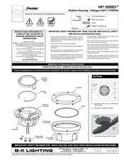 B-K Lighting PRECISION2 HP2 Series Installation Instructions Manual
