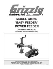 Grizzly EASY FEEDER G0826 Owner's Manual