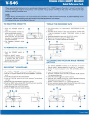 Toshiba V-S46 Owner's Manual