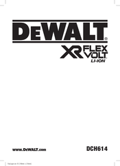 DeWalt XR FlexVolt DCH614 Original Instructions Manual