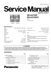 Panasonic SB-AK750P Service Manual
