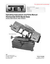 Jet HBS-916EVS Operating Instructions And Parts Manual