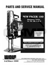 Wolf NEW PACER 100 Series Parts And Service Manual
