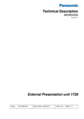 Panasonic External Presentation unit 1728 Technical Description