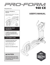Pro-Form 940 CE User Manual