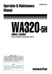 Komatsu WA320-5H Operation & Maintenance Manual