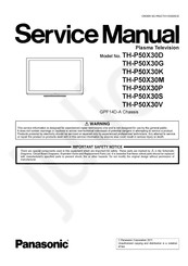 Panasonic VIERA TH-P50X30V Service Manual