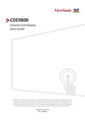 ViewSonic CDE9800 User Manual