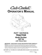 Cub Cadet RZT Series Operator's Manual