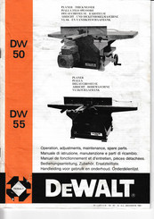 DeWalt DW 55 Operation, Adjustments, Maintenance, Spare Parts