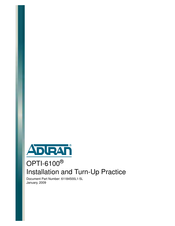 ADTRAN OPTI-6100 LMX Installation Manual