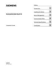 Siemens RUGGEDCOM RSL910 Installation Manual