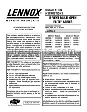 Lennox Elite EBCRPM-2 Installation Instructions Manual