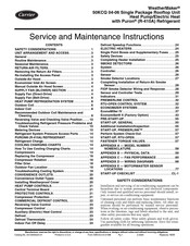 Carrier WeatherMaker 50KCQ A05 Series Service And Maintenance Instructions