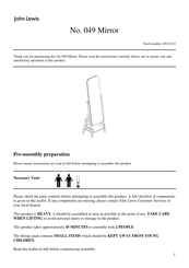 John Lewis 049 Assembly Instructions Manual