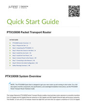 Juniper PTX10008 Quick Start Manual