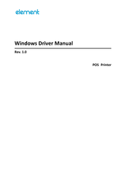 Element RW973 Windows Driver Manual