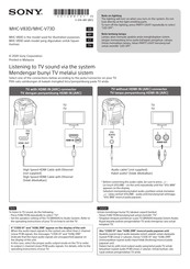 Sony MHC-V83D Quick Start Manual