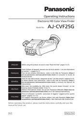 Panasonic AJ-CVF25GJ Operating Instructions Manual