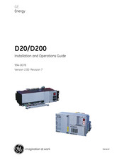GE D20 Installation And Operation Manual