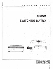 HP 4085M Operation Manual