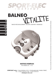 SPORT ELEC Balneo Vitalite Manual