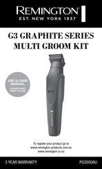 Remington G3 Graphite Series Use & Care Manual
