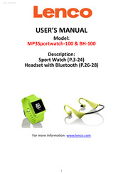 LENCO BH-100 User Manual