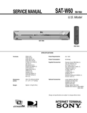 Sony DIRECTV RECEIVER SAT-W60 Service Manual