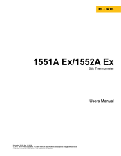Fluke 1552A Ex User Manual