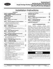 Carrier WeatherExpert 48JC06 Installation Instructions Manual