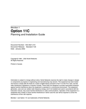 Nortel Meridian 1 Option 11C Planning And Installation Manual