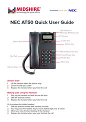 NEC AT-50 Quick User Manual