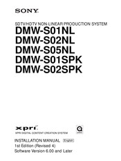 Sony DMW-S02SPK Installation Manual