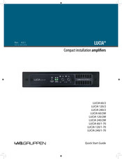 Lab.gruppen LUCIA Series Quick Start Manual