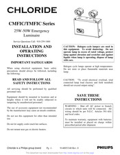 Philips CHLORIDE CMFIC Series Installation And Operating Instructions Manual