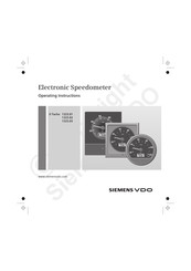 Siemens VDO E-Tacho 1323.03 Operating Instructions Manual