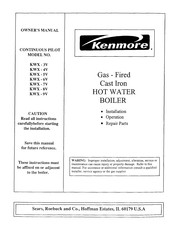 Kenmore KWX-8V Owner's Manual