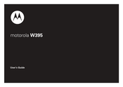Motorola W395 User Manual