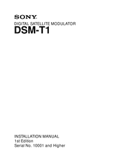 Sony DSM-T1 Installation Manual