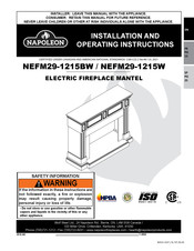 Napoleon NEFM29-1215BW Installation And Operating Instructions Manual