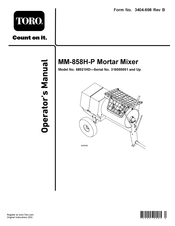 Toro MM-858H-P Operator's Manual