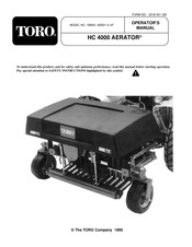 Toro AERATOR HC 4000 Operator's Manual