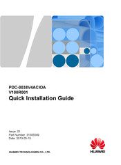 Huawei PDC-0038V4ACIOA Quick Installation Manual