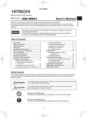 Hitachi HAS-WM03 User Manual