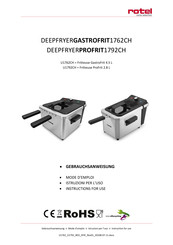 Rotel GastroFrit U1762CH Instructions For Use Manual