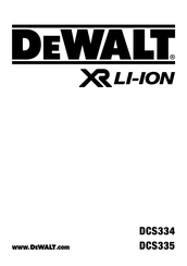 DeWalt XR DCS334 Manual