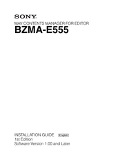 Sony BZMA-E555 Installation Manual