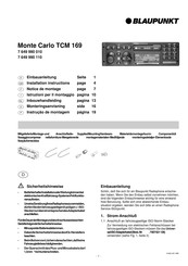 Blaupunkt MONTE CARLO TCM 169 Installation Instructions Manual